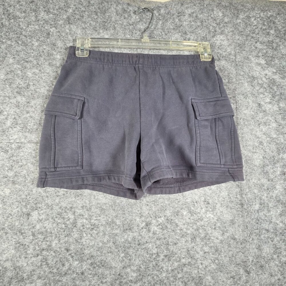 Aritzia Cozy Sweatfleece Mega Cargo Shorts Gray Women's Size Small Lounge Athlei